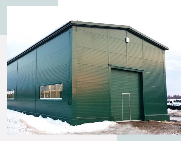 Двускатные ангары в Североуральске